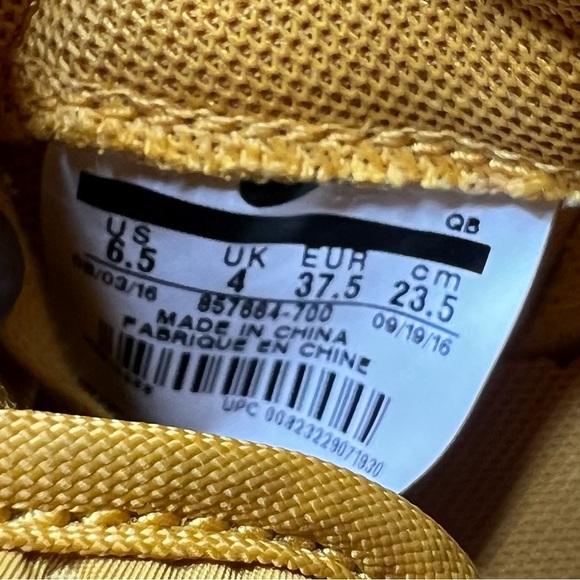 Nike Blazer Mid Quilted Sneakers in Mustard Yellow White - Picture 9 of 9